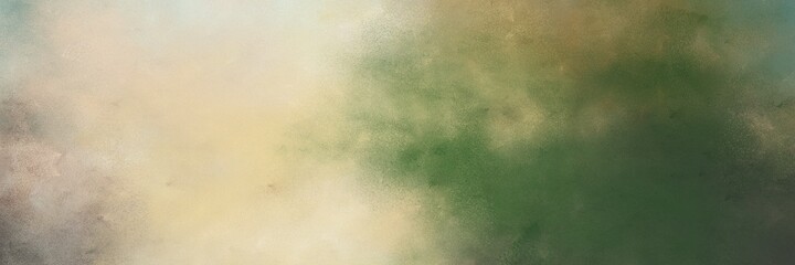 decorative vintage abstract painted background with tan, dark olive green and pastel gray colors and space for text or image. can be used as horizontal header or banner orientation