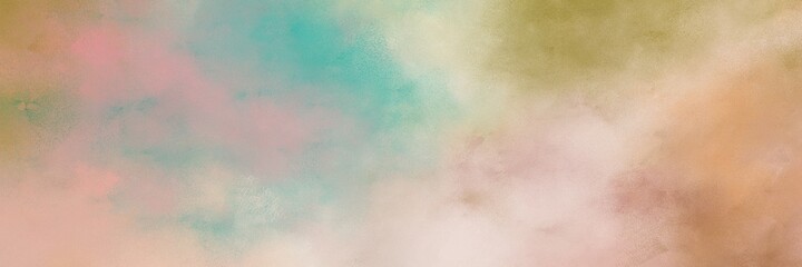 beautiful vintage abstract painted background with tan, peru and cadet blue colors and space for text or image. can be used as postcard or poster