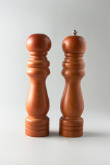 Wooden salt and pepper shakers