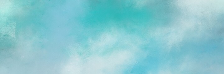 awesome abstract painting background texture with sky blue and medium turquoise colors and space for text or image. can be used as header or banner