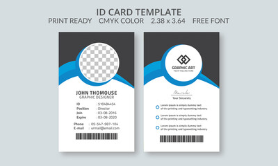 Creative id card template layout