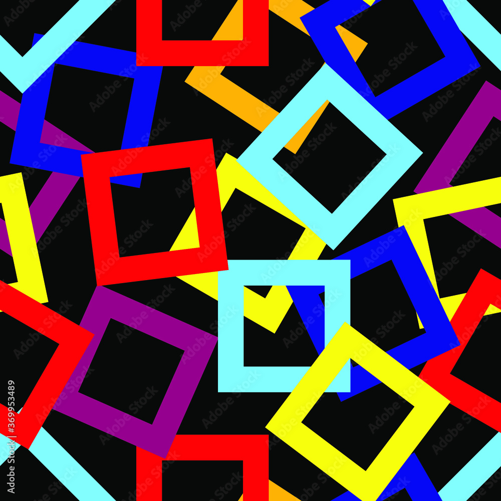 Poster seamless repeating multicolored squares background
