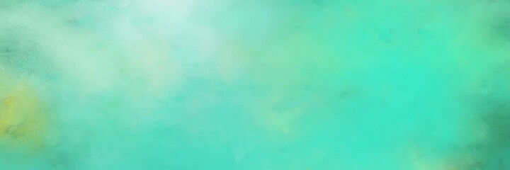 beautiful abstract painting background graphic with medium aqua marine, powder blue and pastel blue colors and space for text or image. can be used as horizontal background texture