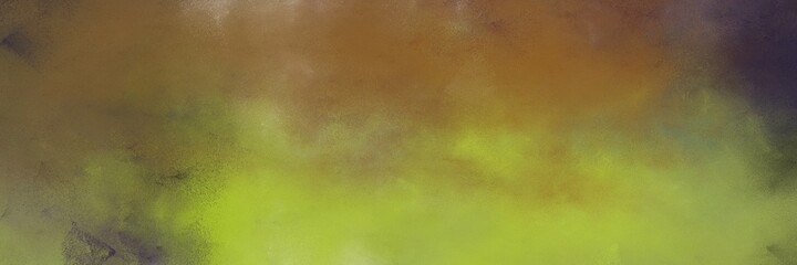 beautiful abstract painting background graphic with pastel brown, yellow green and very dark violet colors and space for text or image. can be used as horizontal background graphic