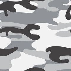 Military camouflage seamless pattern. Khaki texture. Trendy background. Abstract color vector illustration. For design wallpaper, wrapping paper, fabric.