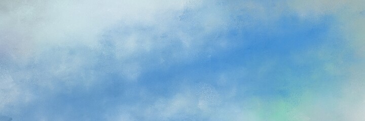 decorative sky blue, corn flower blue and powder blue colored vintage abstract painted background with space for text or image. can be used as horizontal header or banner orientation