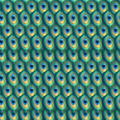 Naadloos patroon van pauwstaart. Ontwerp voor textiel en behangpapier