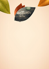 Vector illustration. Leaves and leaf shaped wood. Autumn, fall concept.