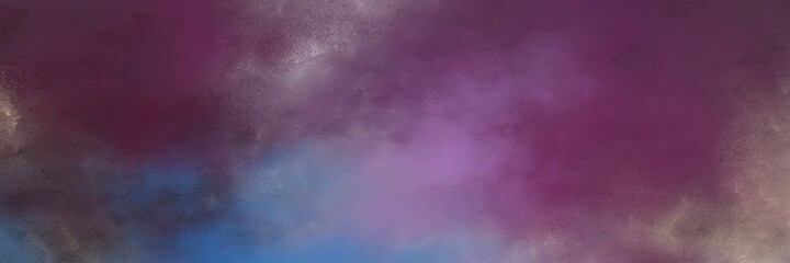 decorative abstract painting background graphic with old mauve, light slate gray and old lavender colors and space for text or image. can be used as horizontal header or banner orientation