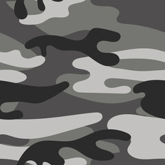 Military camouflage seamless pattern. Khaki texture. Trendy background. Abstract color vector illustration. For design wallpaper, wrapping paper, fabric.