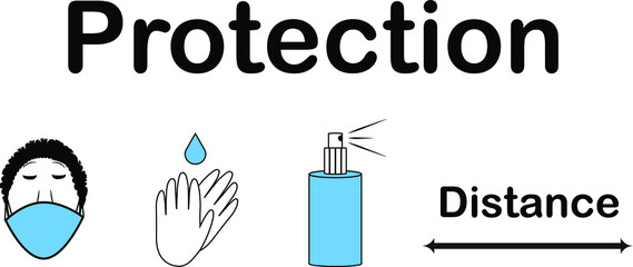 Security measures during the quarantine period. Coronavirus protection.