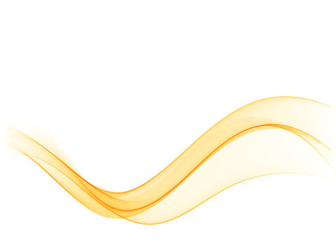 Abstract orange color wave design element. Abstract smooth color wavy Orange smoke wave lines. Orange wave