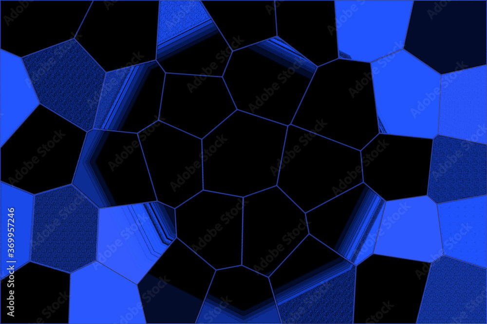 Poster stylish abstract image for your creative design of layout. backdrop with bright blue mosaic pattern.