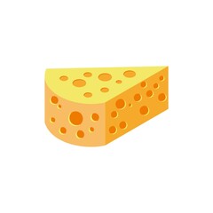 Cheese Isometric Flat Icon Illustration Isolated in White