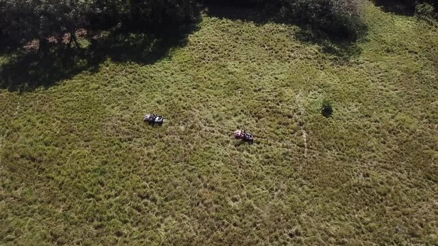 Aerial view of Argos used for transport in Africa
