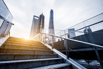 Shanghai Financial District Plaza and Urban Modern Architecture Office Building