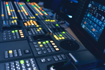 Inside an outside broadcasting truck: Video Switcher