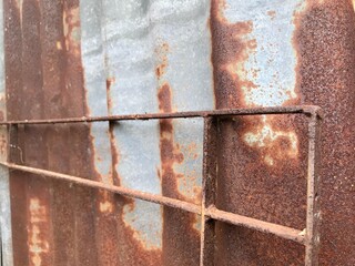 Old wall made of iron rusty background