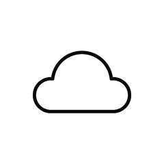 Cloud Icon Logo Vector Isolated. Nature and Weather Icon Set. Editable Stroke and Pixel Perfect.