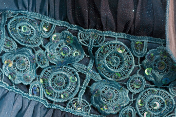 The lace with sequins decoration