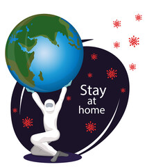 Stay home. Combating coronavirus. Coronavirus epidemic