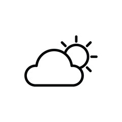 Morning, Cloud Icon Logo Vector Isolated. Nature and Weather Icon Set. Editable Stroke and Pixel Perfect.