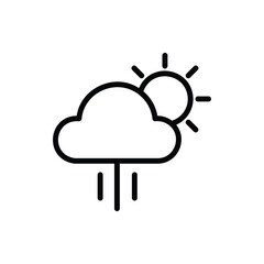 Morning Rain Icon Logo Vector Isolated. Nature and Weather Icon Set. Editable Stroke and Pixel Perfect.