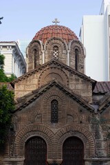 Fototapeta na wymiar Kapnikarea old church in Athens city centre