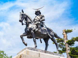 仙台城跡　伊達政宗騎馬像