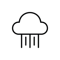 Rain Icon Logo Vector Isolated. Nature and Weather Icon Set. Editable Stroke and Pixel Perfect.
