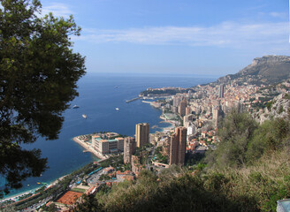 Naklejka premium Teilansicht des Fuertentums von Monaco, Frankreich, Europa