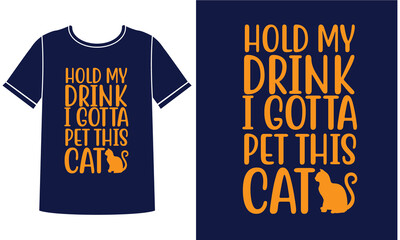 Pet this cat t shirt design concept