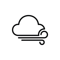 Windy Icon Logo Vector Isolated. Nature and Weather Icon Set. Editable Stroke and Pixel Perfect.