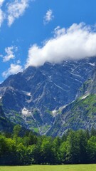 Alps mountains and clouds in bavaria