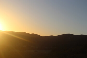 sunrise over the mountains