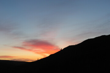 sunset over the mountains