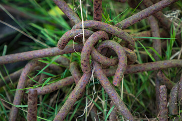 Rusty metal knots