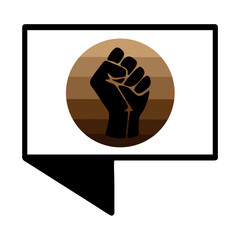 Symbol of the black freedom movement. Black lives matter. Movement for freedom and equality. Flat vector illustration.