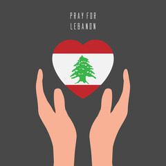 pray for lebanon vector design with map , pray for beirut vector illustration. design for humanity, peace, donations, charity