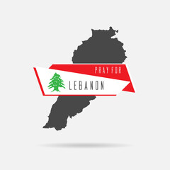 pray for lebanon vector design with map , pray for beirut vector illustration. design for humanity, peace, donations, charity