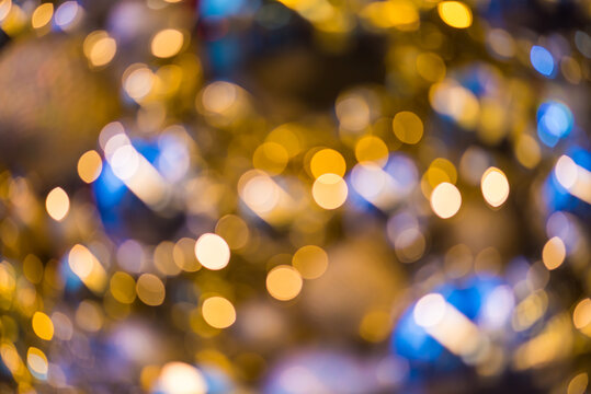 city lights blurred abstract circular bokeh on background
