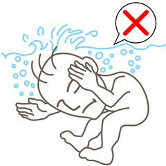 サウナでのマナー【潜水禁止】