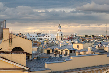 Fototapeta premium Rooftop cityscape of saint petersburg