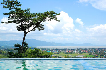 Fototapeta na wymiar Swimming pool at Punta de fabian in Baras, Rizal, Philippines