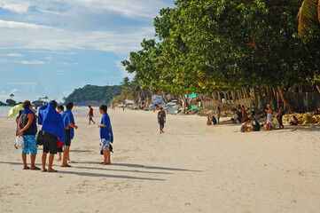 Beach and sands at Boracay Island in Aklan, Philippines