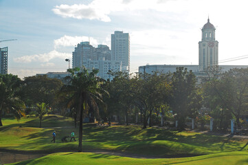 Fototapeta premium Golf course at Intramuros in Manila, Philippines