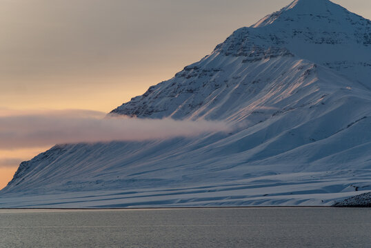 Sunset Lights up Arctic Peaks