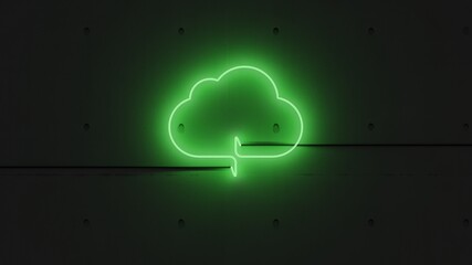 Símbolo la nube verde.