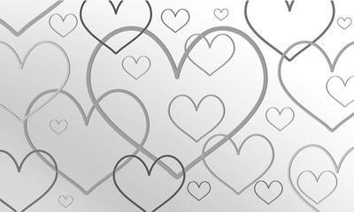 light grey heart pattern background