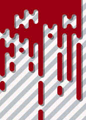 Abstract Rounded Color Lines halftone transition background illustration